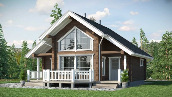 Дом из бруса 9 на 8 м